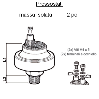 Sensore Pressostato per Motore Barca, Pressostati 1/8"- 27 Nptf 7.0 0.3 Sf